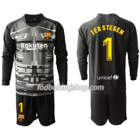 FC Barcelona Målmands Fodboldsæt TER STEGEN 1 Børn IV 2019-20 L/S (+ Korte bukser)